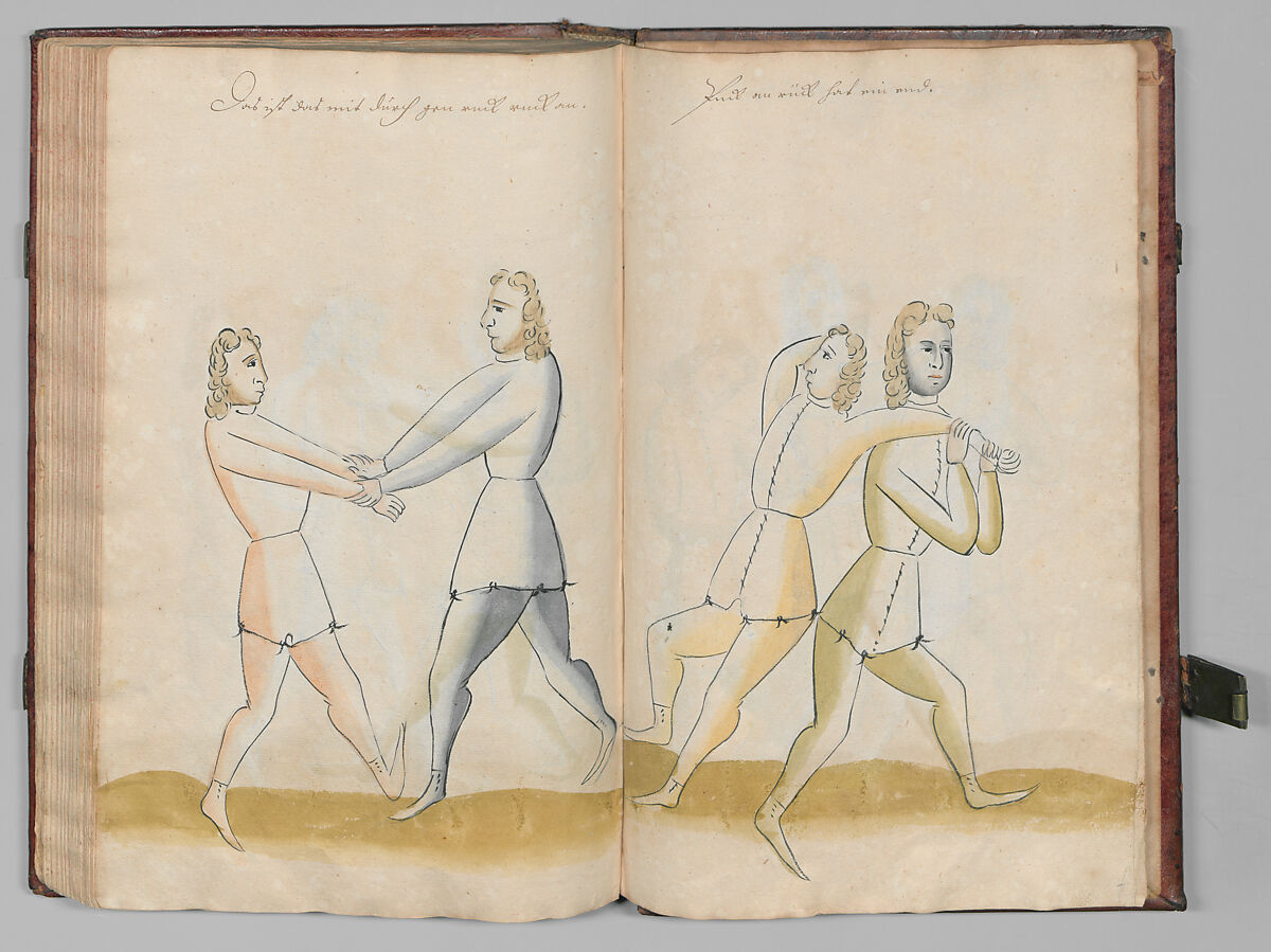 Fencing Book (Fechtbuch), Hans Talhoffer (German, recorded 1435–82), Leather, brass, German