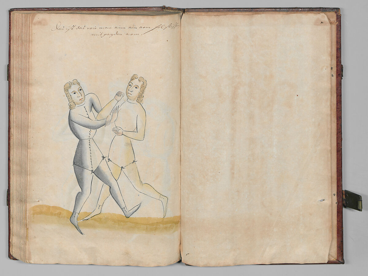 Fencing Book (Fechtbuch), Hans Talhoffer (German, recorded 1435–82), Leather, brass, German