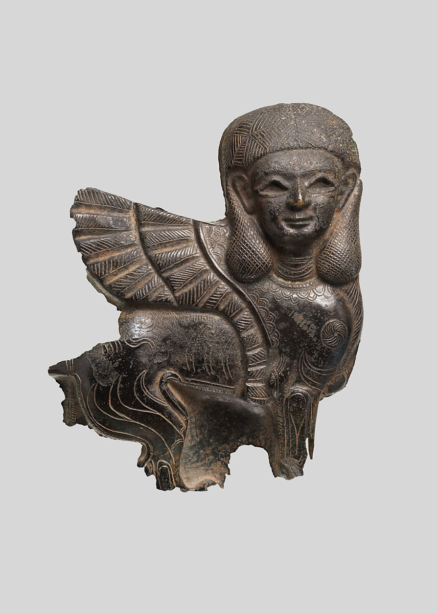 Plaque in the form of a sphinx, Bronze 