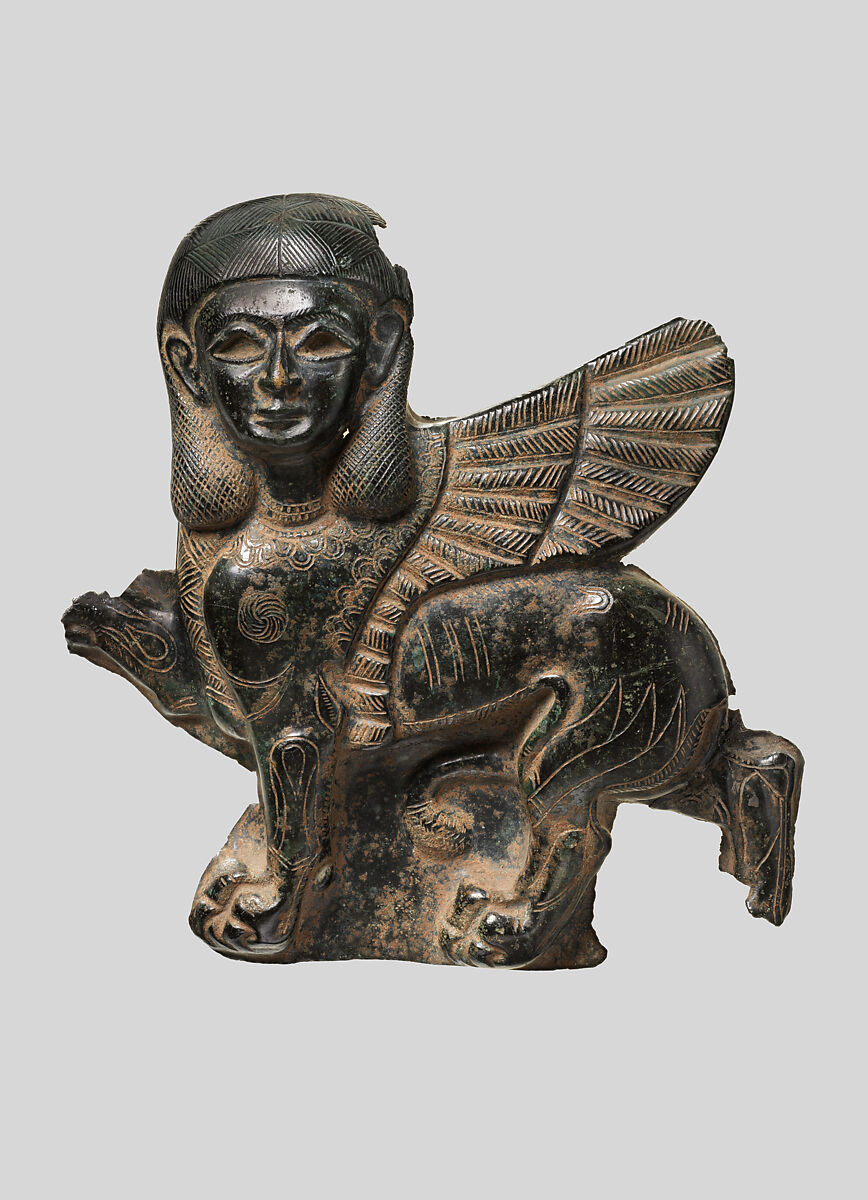 Plaque in the form of a sphinx, Bronze 