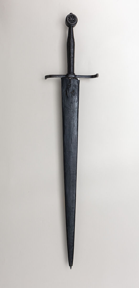 Sword with Scabbard, Steel, leather, North Italian 