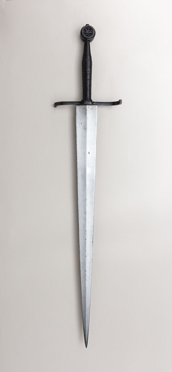Sword with Scabbard, Steel, leather, North Italian
