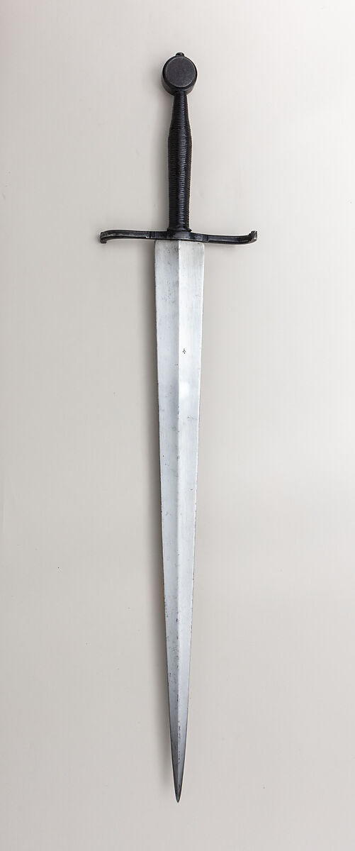 Sword with Scabbard, Steel, leather, North Italian