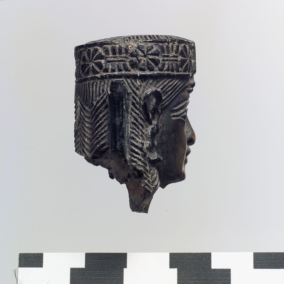 Head of a female figure, Ivory, Assyrian
