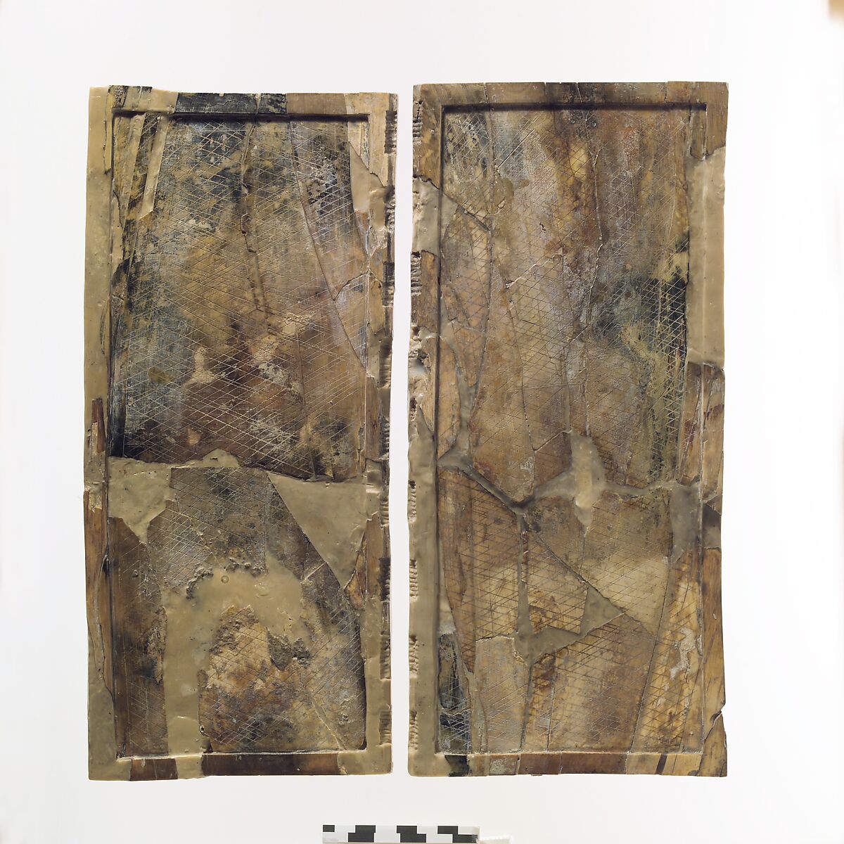 Panels of a writing board, Ivory, Assyrian