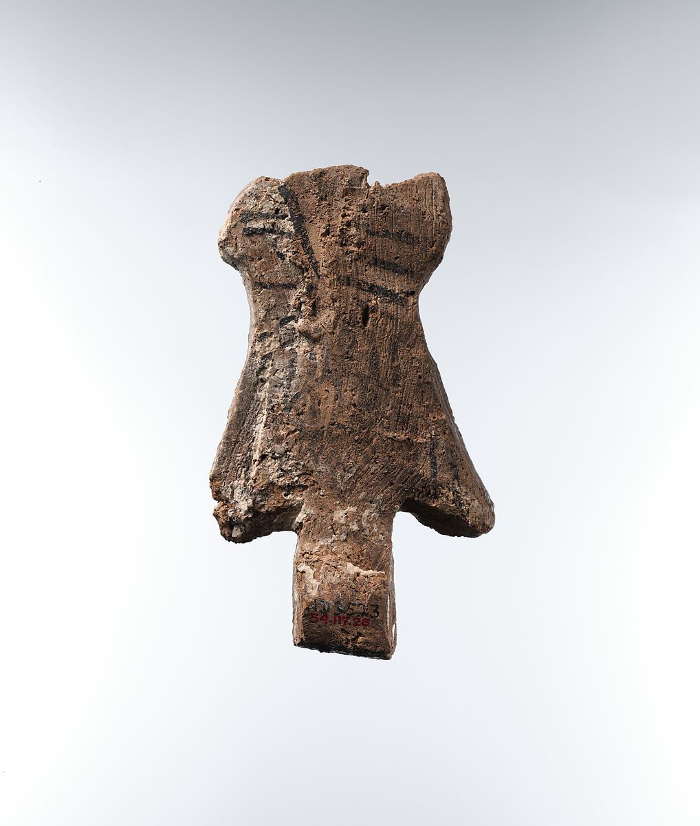 Apkallu figure: bird-headed, winged figure carrying a bucket, Ceramic, Assyrian