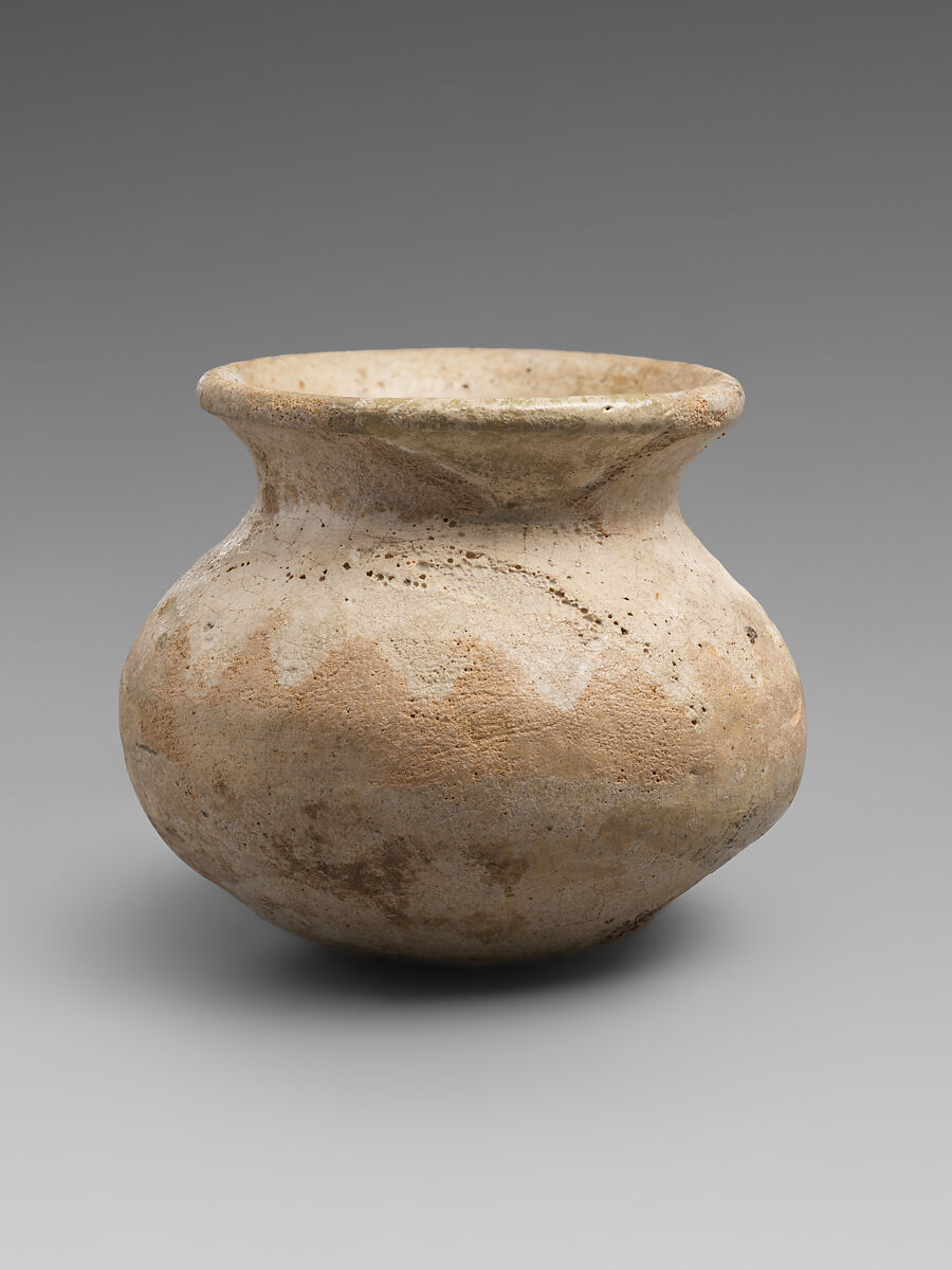 Jar with geometric decoration, Glazed ceramic, Assyrian 