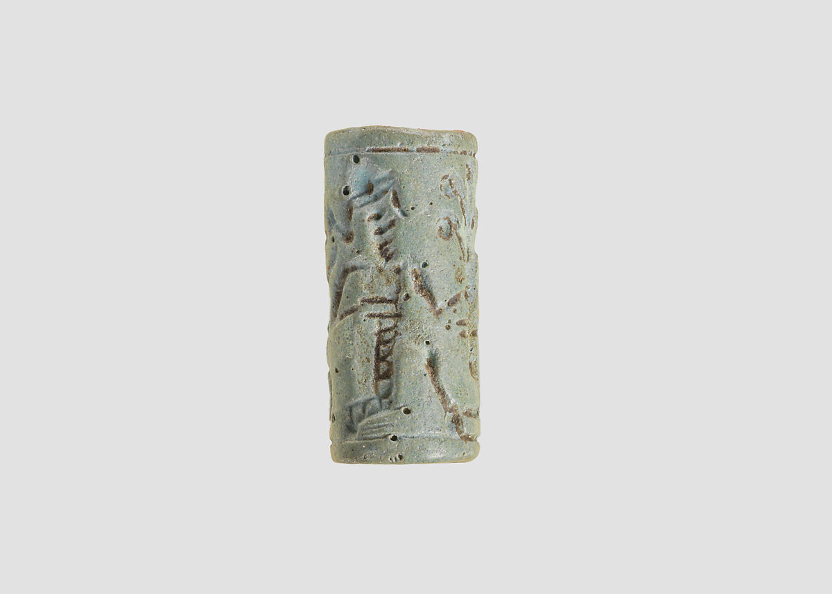 Cylinder seal, Faience, Mitanni