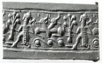 Cylinder seal, Faience, Mitanni 