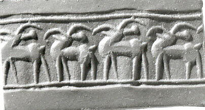 Cylinder seal, Faience, Mitanni 