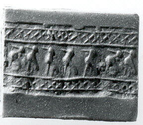 Cylinder seal, Faience, Mitanni 