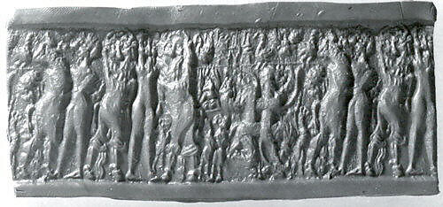 Cylinder seal, Stone, Sumerian 