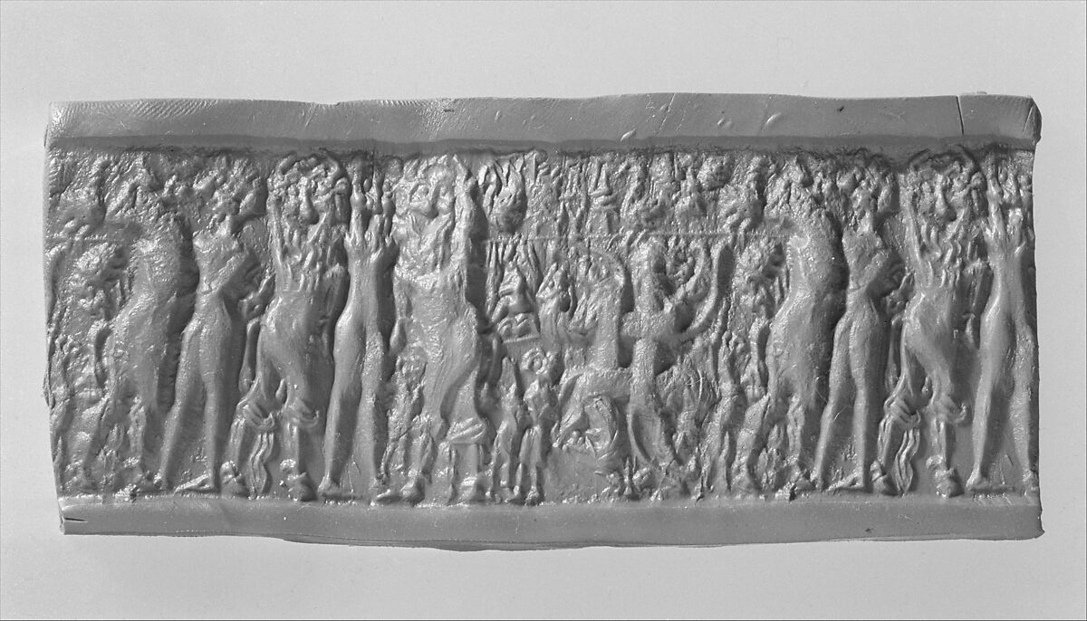 Cylinder seal, Stone, Sumerian