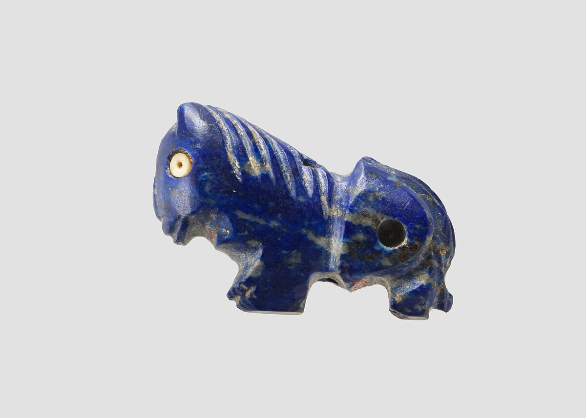 Amulet, Lapis lazuli, shell