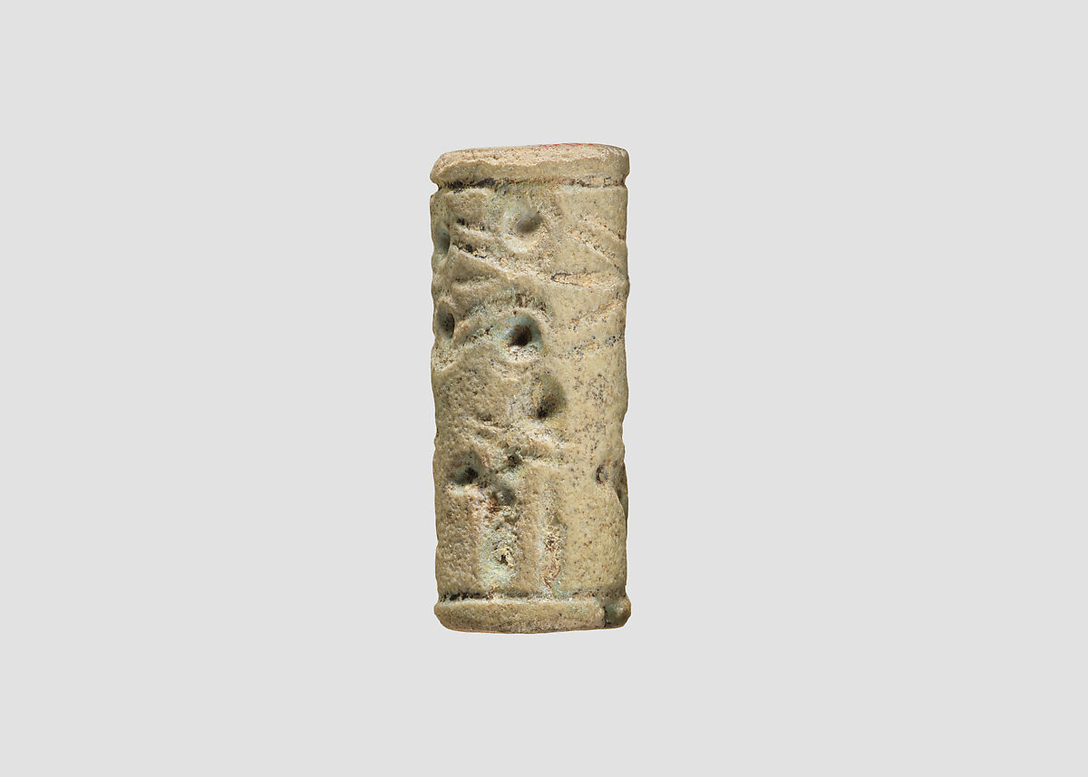 Cylinder seal, Faience, Mitanni