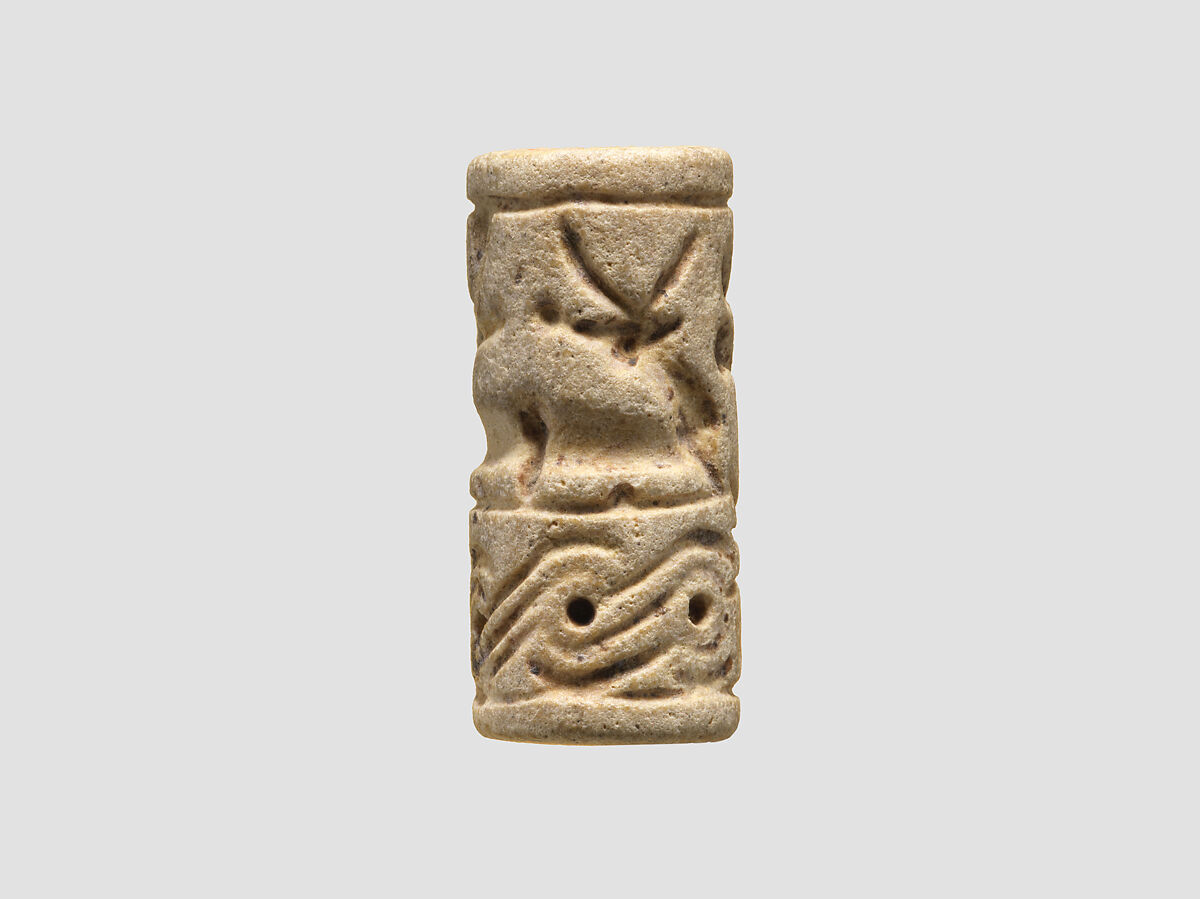 Cylinder seal, Faience, Mitanni