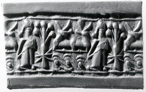 Cylinder seal, Faience, Mitanni 