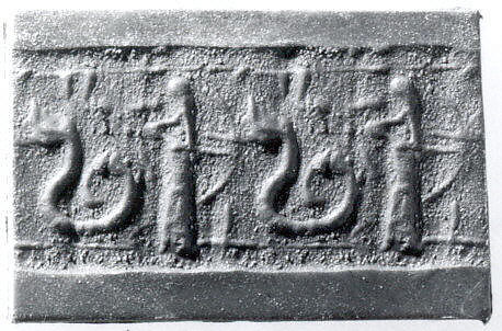 Cylinder seal with hunting scene
