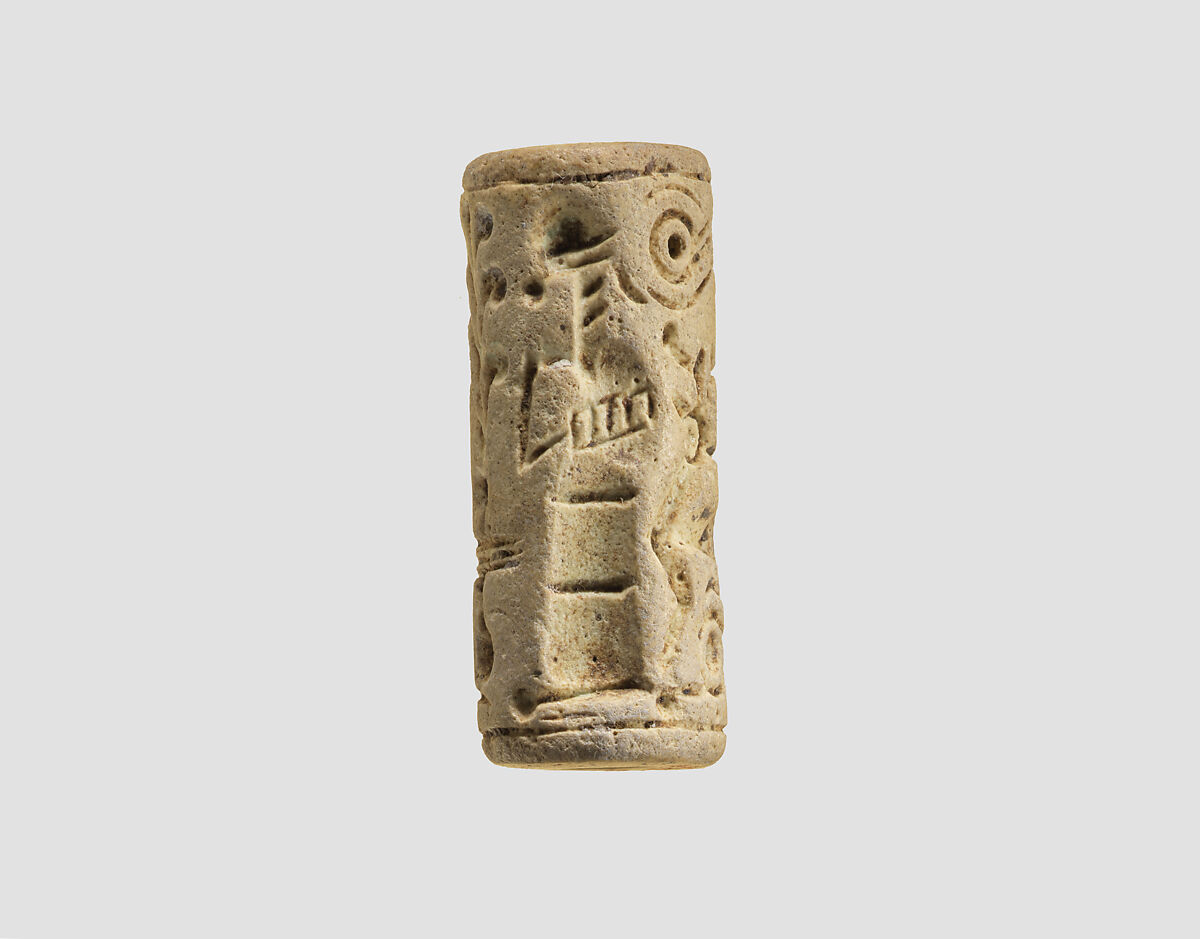 Cylinder seal, Faience, Mitanni