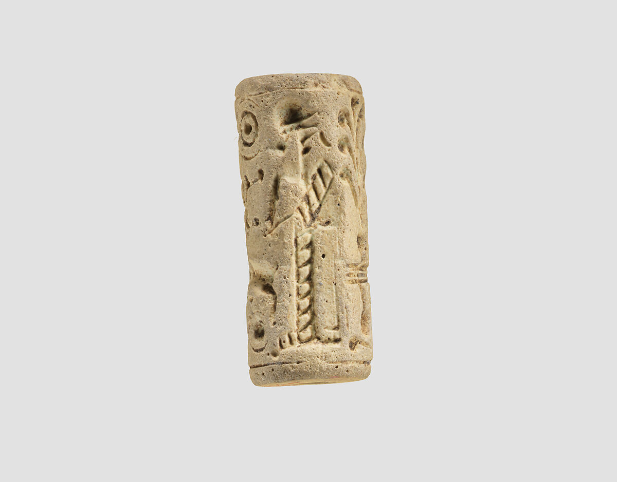 Cylinder seal, Faience, Mitanni