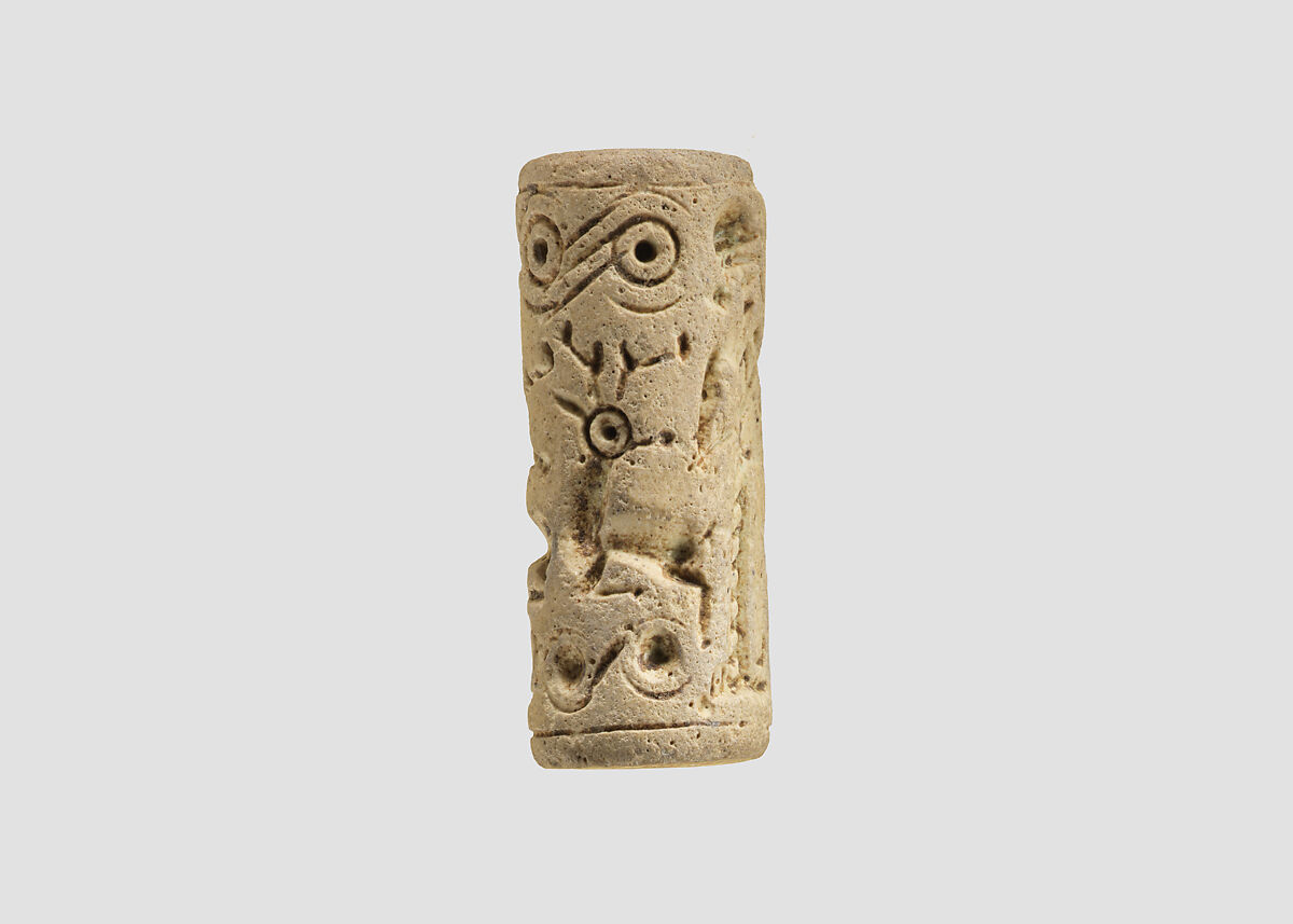 Cylinder seal, Faience, Mitanni
