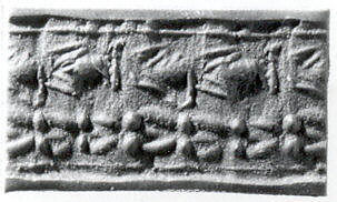 Cylinder seal, Faience, Mitanni 