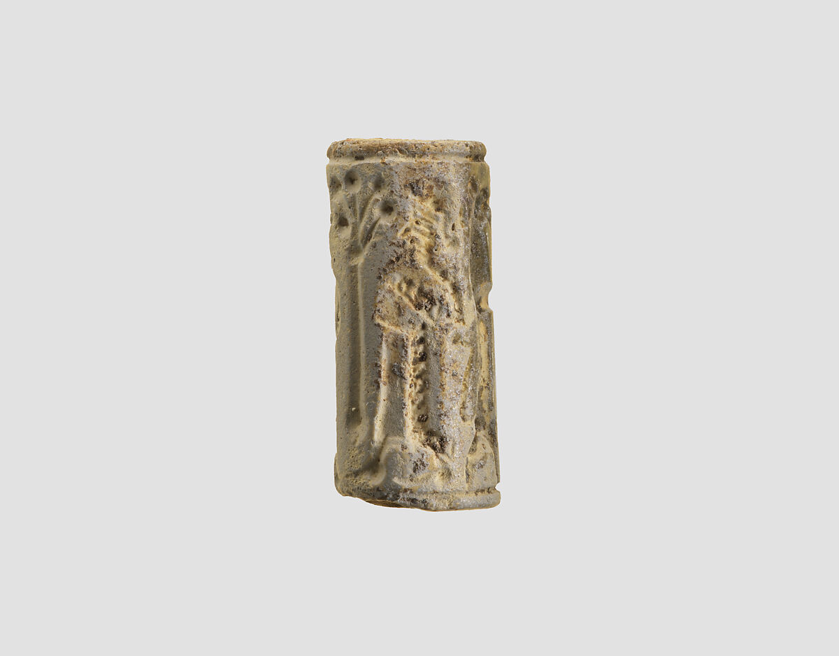 Cylinder seal, Faience, Mitanni