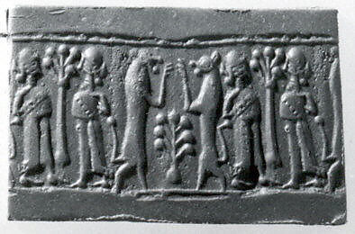 Cylinder seal, Faience, Mitanni 