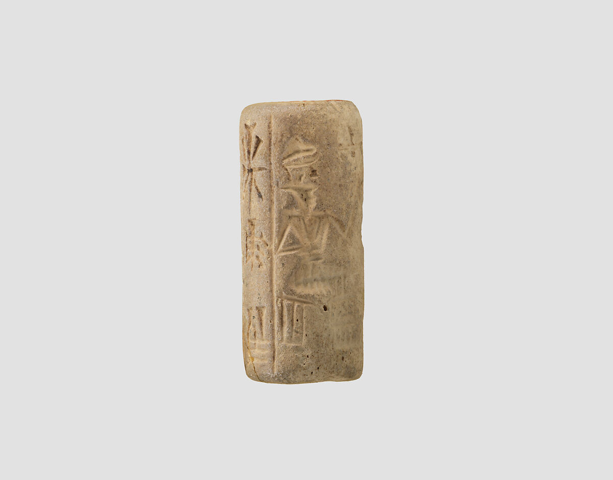 Cylinder seal, Faience