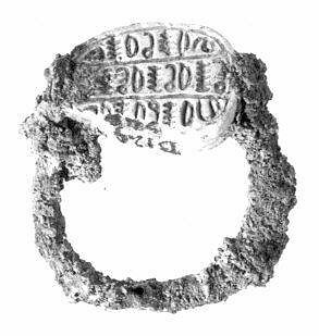 Scarab seal ring with Hyksos-period an-ra inscription