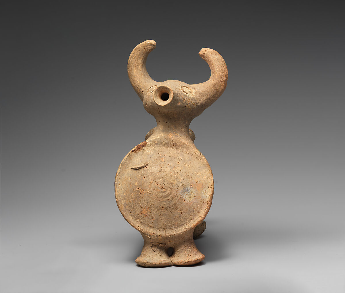 Vessel in form of bull, Ceramic, Roman or Parthian (?)