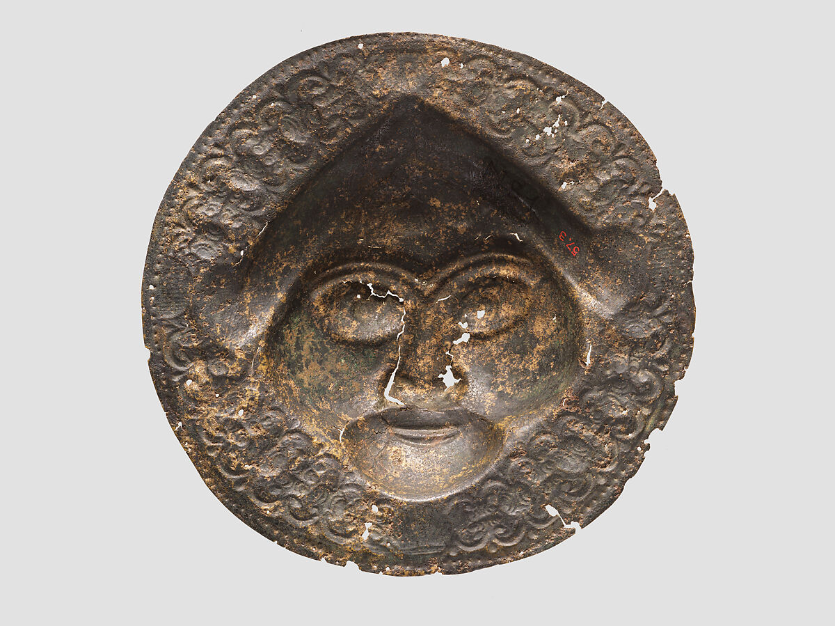 Disc plaque, Bronze, gilt