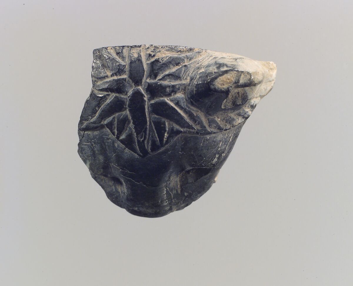 Lion head fragment, Ivory, Assyrian 