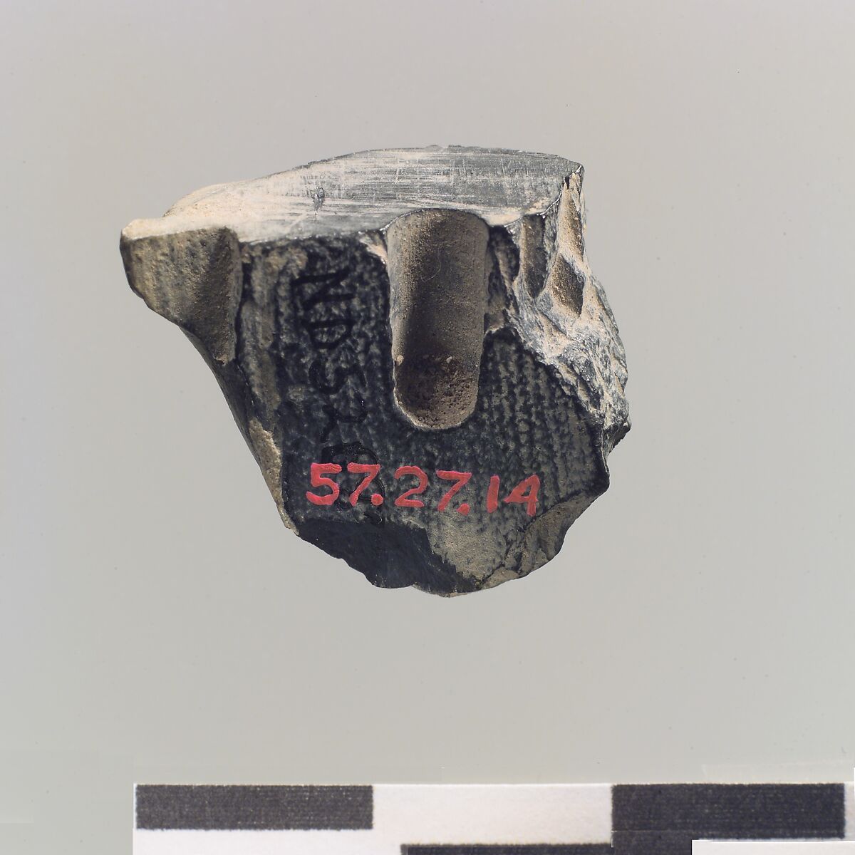 Lion head fragment, Ivory, Assyrian