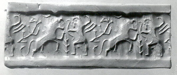 Cylinder seal with hunting scene
