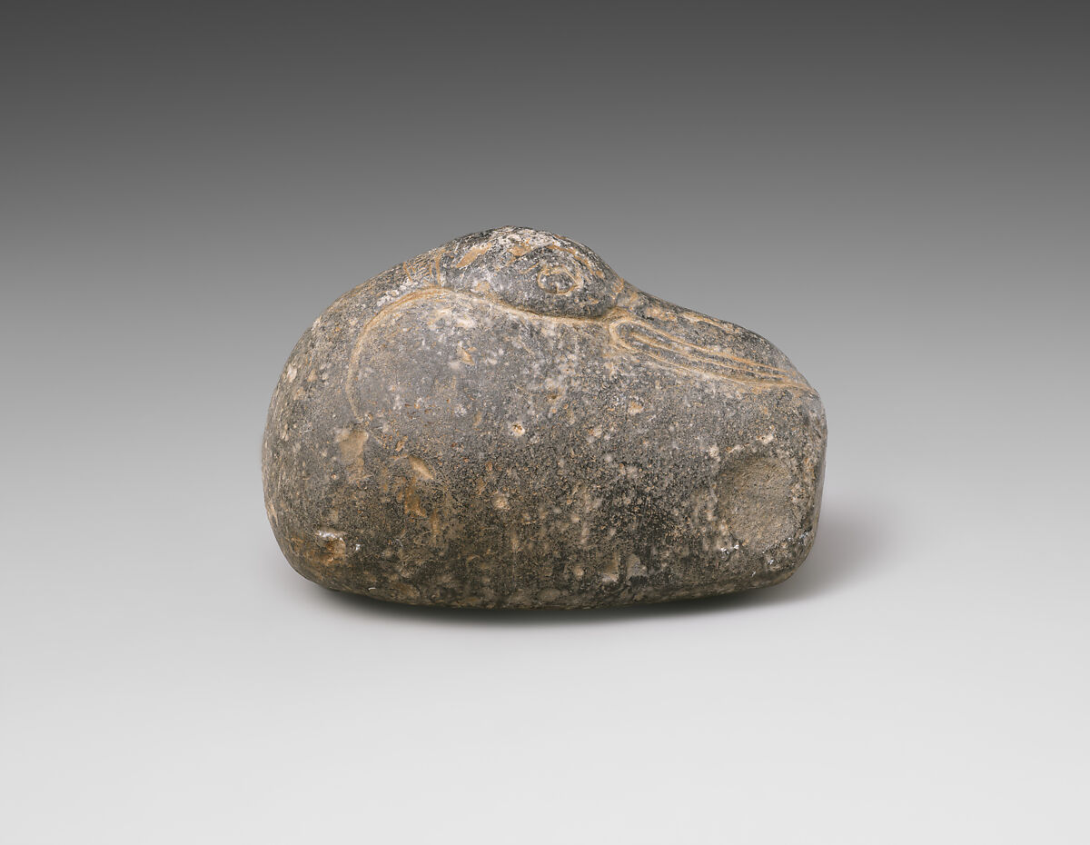 Weight in the shape of a duck, Stone, Assyrian 