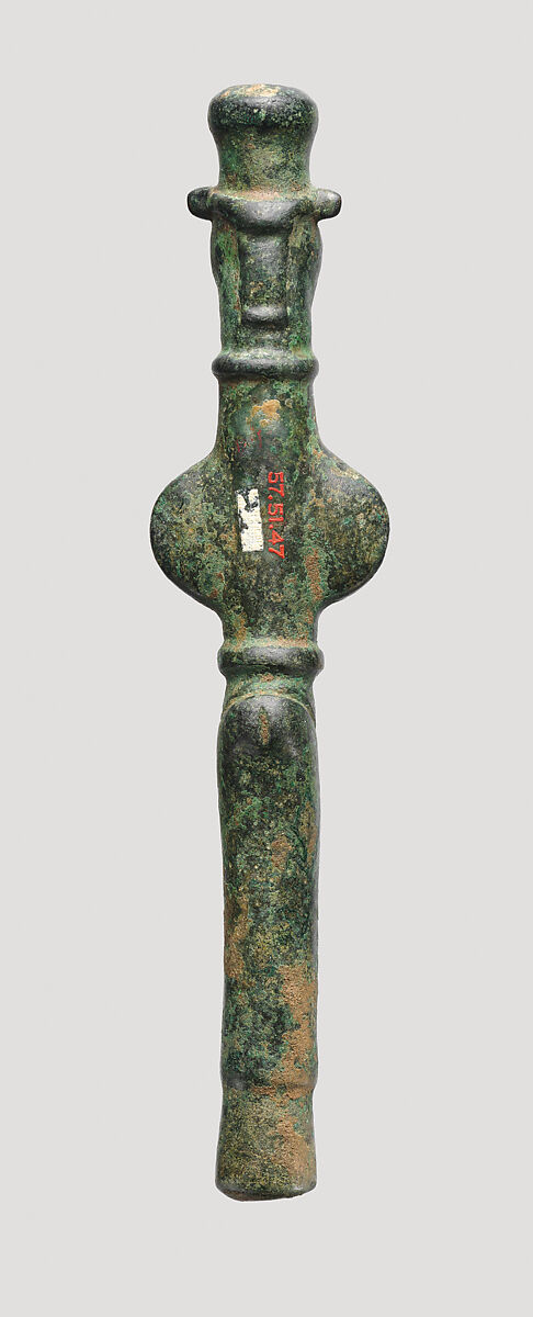 Anthropomorphic "fertility" tube, Bronze, Iran