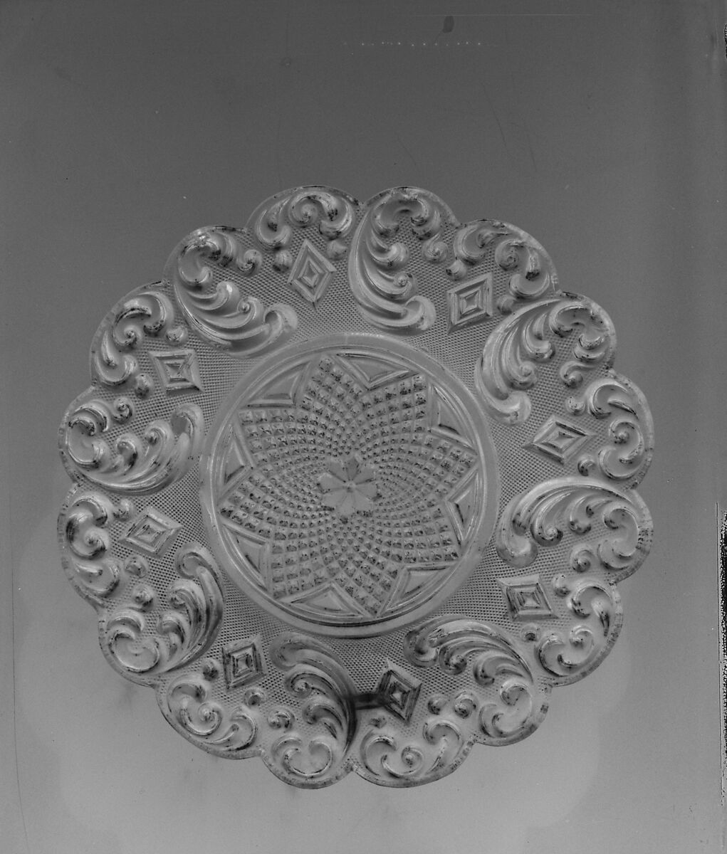 Dish, Lacy pressed glass 