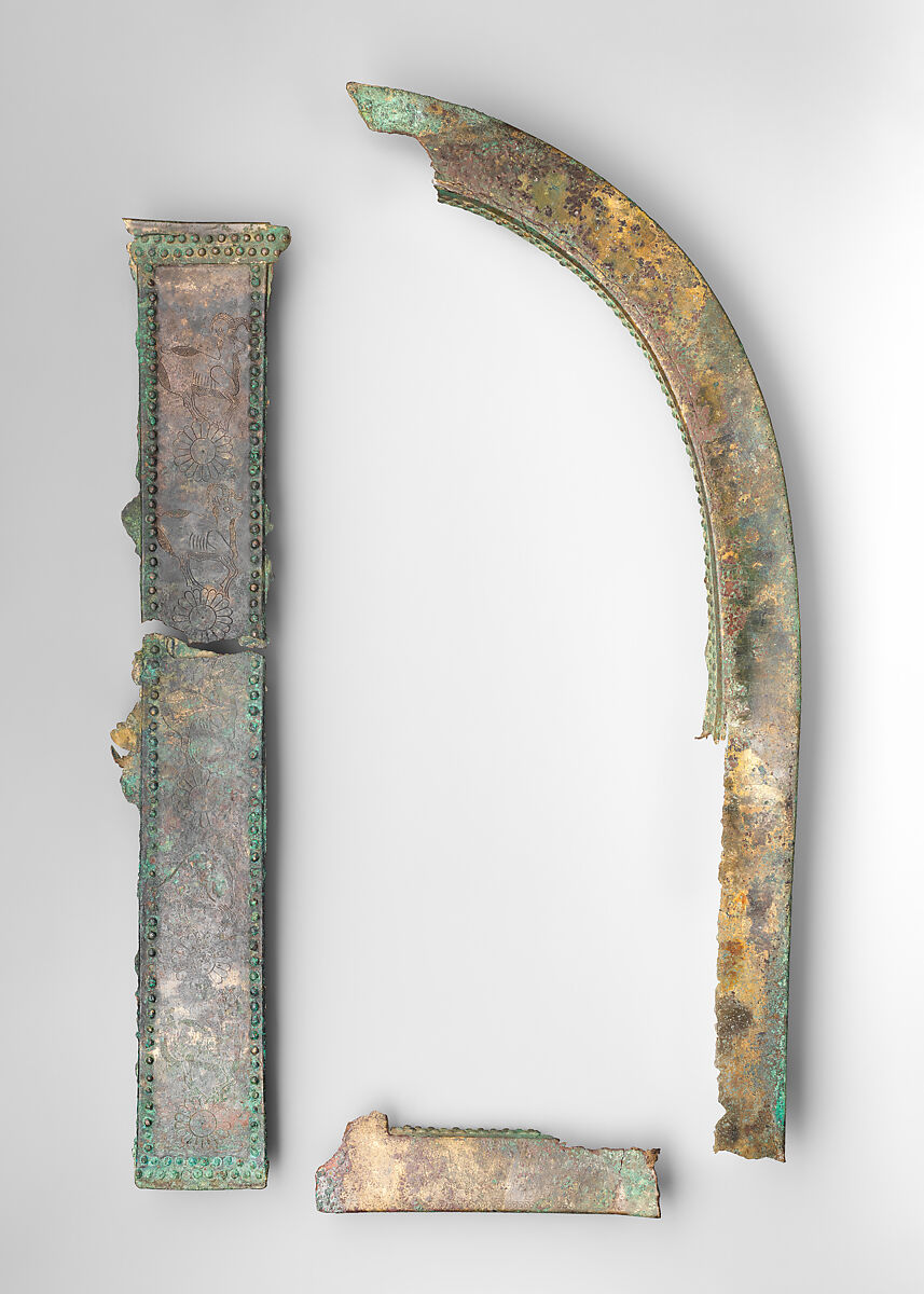 Fragment of a coffin, Bronze, Assyrian