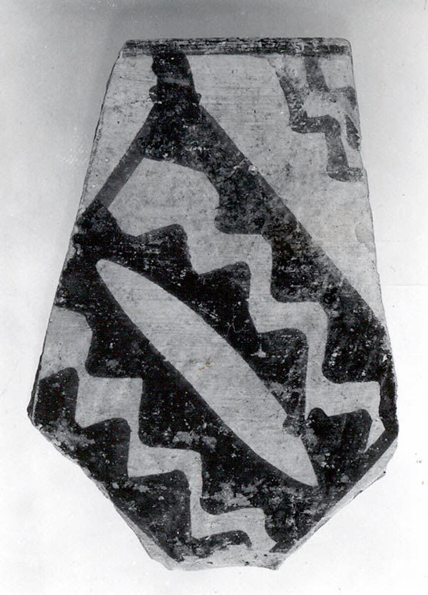 Vessel fragment with painted decoration, Ceramic, paint, Indus 