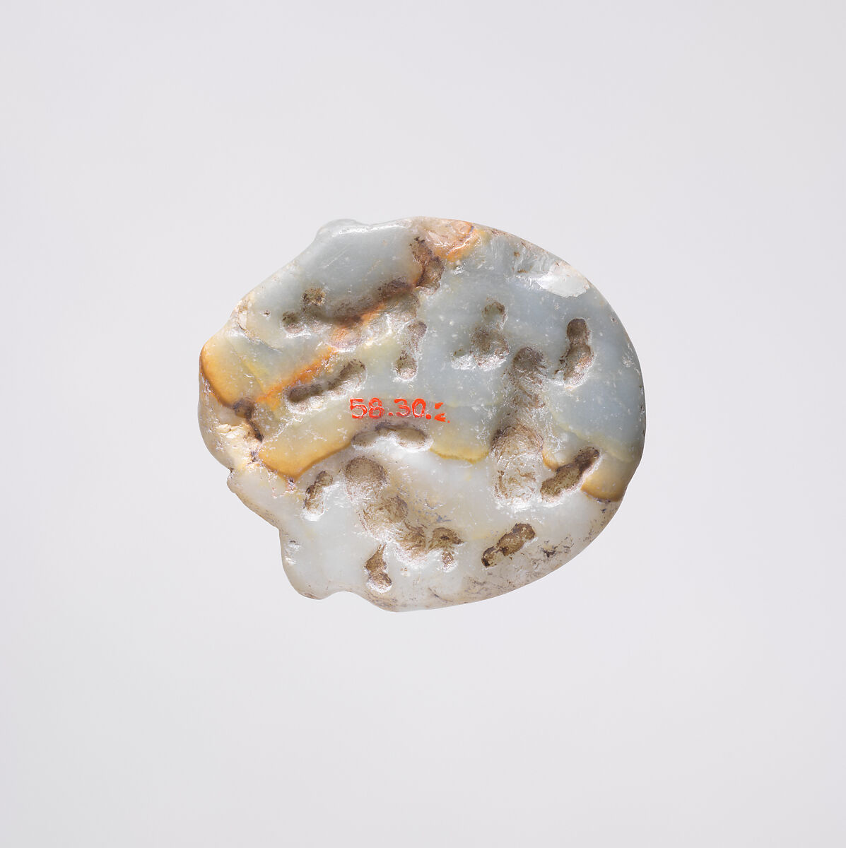 Seal amulet in the form of a lion's head, Marble