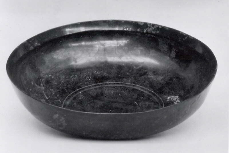 Circular bowl, Bronze (speculum), Sasanian