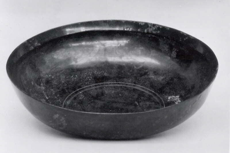 Circular bowl, Bronze (speculum), Sasanian 