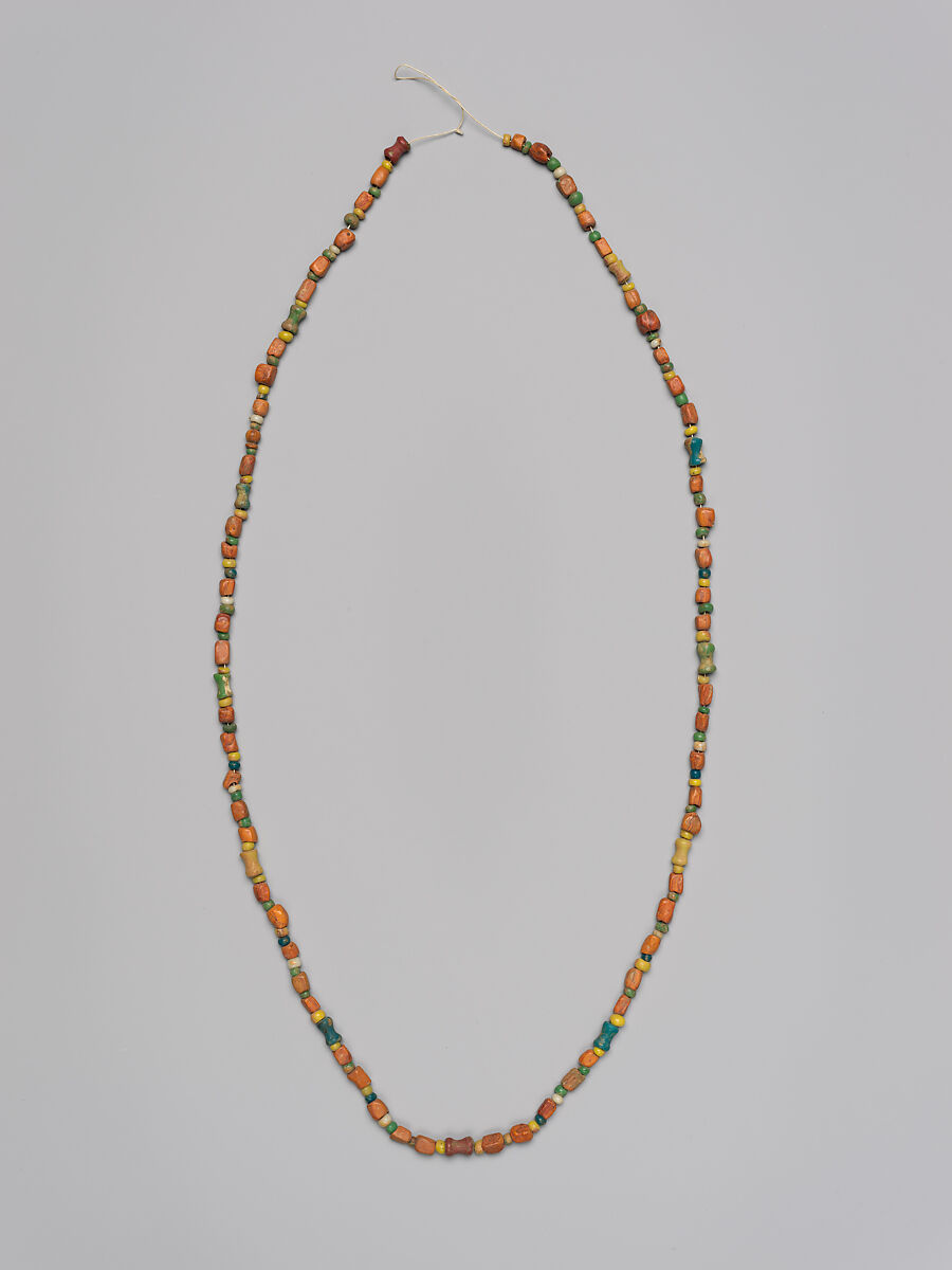Necklace of beads, Stone, shell, frit, Parthian 