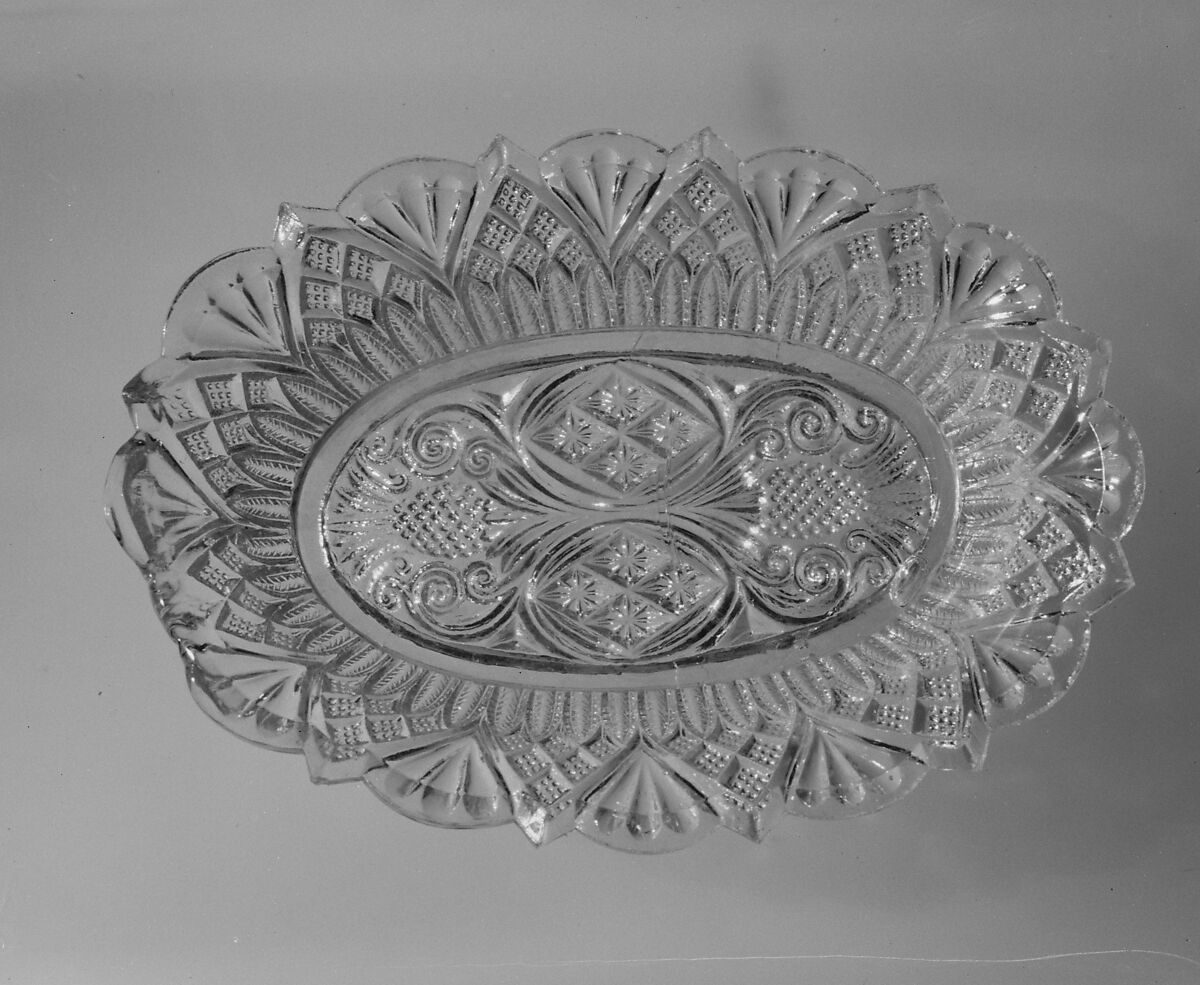 Dish, Lacy pressed glass 