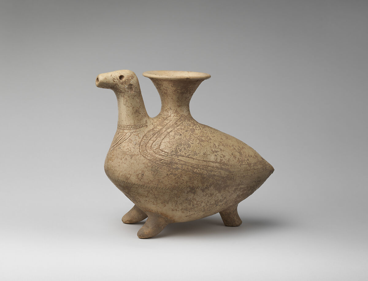 Rhyton in the shape of a bird, Ceramic 