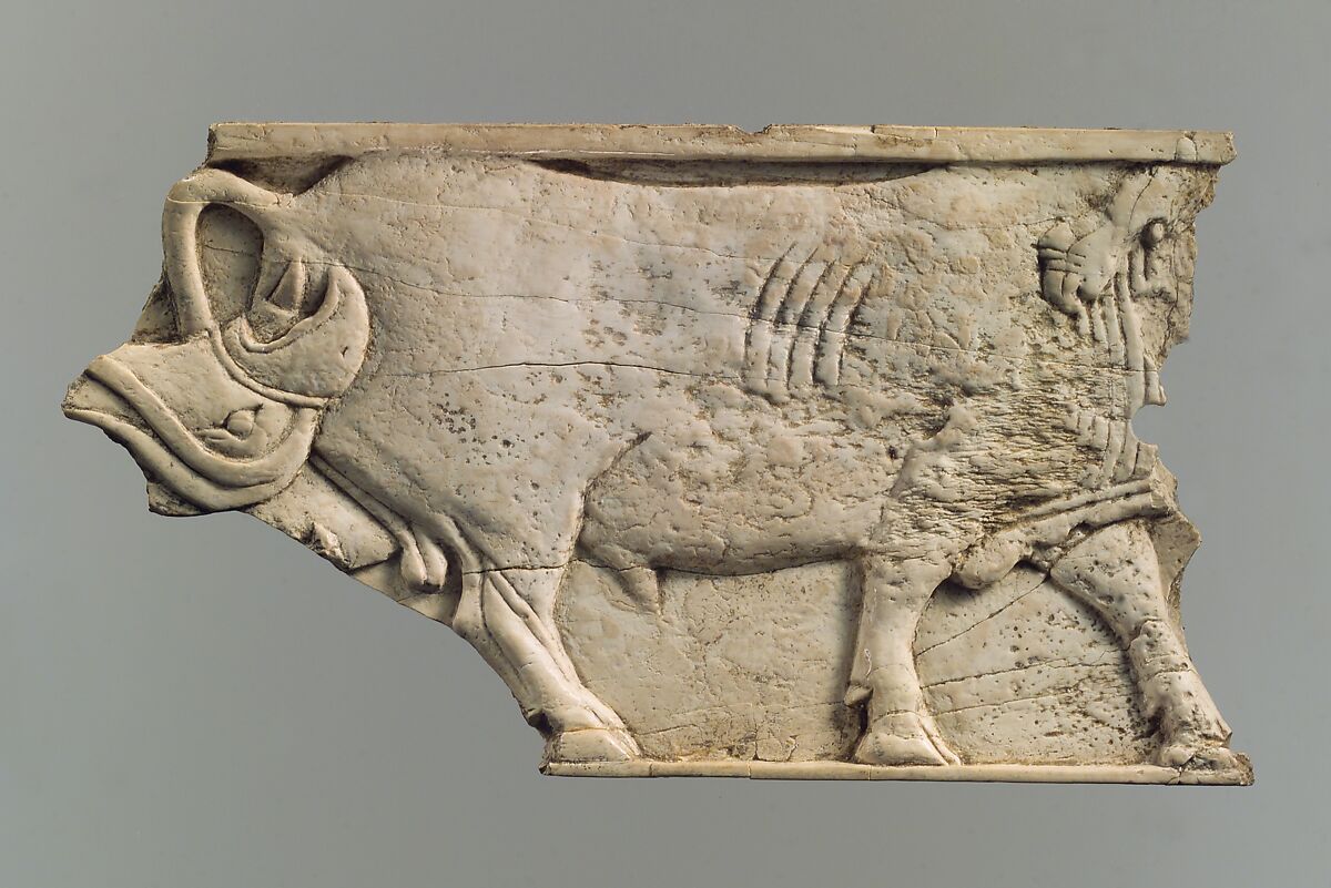 Plaque fragment, Ivory, Assyrian 