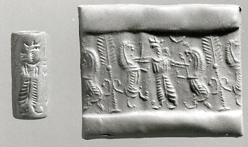 Cylinder seal, Stone, Achaemenid 