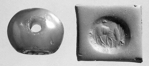 Stamp seal, Carnelian, Sasanian 