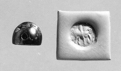 Stamp seal, Hematite, Sasanian 